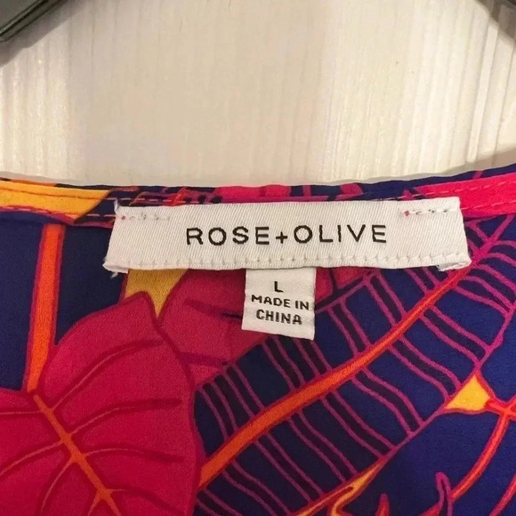 Rose and Olive blouse size L - Picture 3 of 4